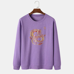 เสื้อสเวตเชิ้ตผู้ชายผ้าโพลีเอสเตอร์/คอตตอนแบบใหม่ พิมพ์ลายดิจิทัลตามสั่ง ปักโลโก้  ย้อมสีพื้น มีกระเป๋า ราคาขายส่งสำหรับฤดูหนาว - Product Image 1