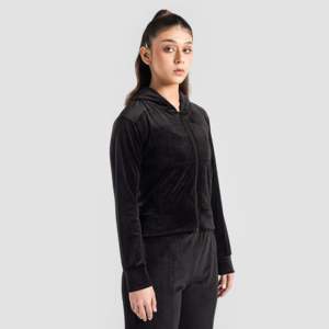 เสื้อฮู้ดไหมพรม Swift Flow ไซส์ XS ผ้ากำมะหยี่ระบายอากาศได้ดี ซิปปักลายพิมพ์นูนตัวอักษร คริสตัลโฮล สำหรับฤดูหนาวและฤดูใบไม้ร่วง - Product Image 3