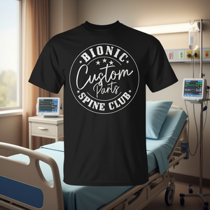 T-shirt promotionnel personnalisé pour la récupération post-chirurgie du dos et de la colonne vertébrale – Catégorie de produits - Product Image 3