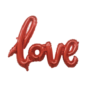 Ensemble de lettres en forme de ballon d'amour, 99 cm, rouge, décorations de fête en feuille d'aluminium - Product Image 3