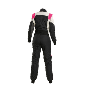 Traje de Karting al por Mayor, Negro y Blanco, Resistente al Viento, Transpirable, Talla Grande, Unisex, Diseño y Talla Personalizados - Product Image 4