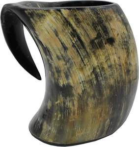 แก้วดื่มฮอร์นไวกิ้งลายธรรมชาติขนาด16นิ้ว20ออนซ์ทำด้วยมือสำหรับเครื่องดื่มเย็นๆในราคาที่ดีที่สุดโดย mehak impex - Product Image 3