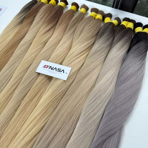 Extensions de cheveux humains vietnamiens en vrac, tendance, lisses, ombrés, prix de gros, qualité supérieure, 60 cm - Product Image 1