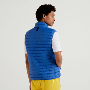 Chaqueta acolchada de poliéster sin mangas para hombre, con cremallera, con bolsillos delanteros, color azul, más elegante, Unisex, 2023 - Product Image 2