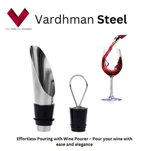 Vertedor de vino de acero inoxidable, vierte tu vino con facilidad y elegancia, Vino Flow Pour Master Elegant Pour Smooth Sip Wine Stream - Product Image 2