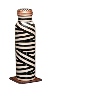 Bouteille d'eau de voyage en cuivre pur de bonne qualité avec un design floral ustensiles de cuisine émaillés et fabriqués en Inde Best-seller - Product Image 3