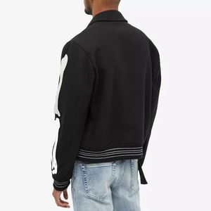 Chaqueta Bomber de Béisbol para Hombre, con Bordado Personalizado, Cuello Alto, Invierno, Ecológica, Deportiva Universitaria - Product Image 2
