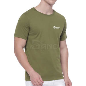 Pakistan vente en gros nouveau design de haute qualité t-shirt pour hommes logo personnalisé solide tricoté respirant séchage rapide à un prix raisonnable - Product Image 3
