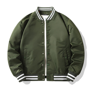 <b>Men</b> Satin <b>Varsity</b> <b>Jacket</b> Stylish Retro Fashion <b>Bomber</b> Baseball Letterman Coat Casual Streetwear Trendy <b>Mens</b> Sports Clothing - Product Image 1