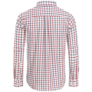 Diseño de logotipo personalizado OEM 100% Lilen Hombres Ajuste regular Contraste Color Check Camisa de manga completa con cuello vuelto de Bangladesh - Product Image 4