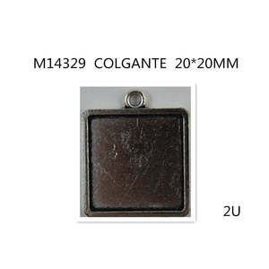 Pendentif en alliage métallique fait à la main 20*20MM 212u/c pour la fabrication de bijoux DIY Lunette Réglage Bracelet Fermoir 8mm 4mm Tailles Disponibles - Product Image 1
