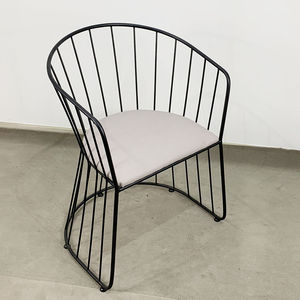 Silla de Arco con Estructura de Hierro Colorida y Cojín de Terciopelo, Diseño Industrial para Restaurante, Cafetería o Cocina-GCF030 - Product Image 2