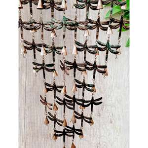 Carillons à vent scintillants en fer recyclé, libellules suspendues, parfaites pour la décoration de jardin, patio, extérieur, balcon - Product Image 5