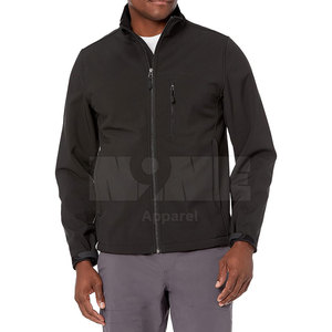 Men's Long Sleeve Softshell <b>Jacket</b> New Design Winter Nylon/Polyester Windproof <b>Mandarin</b> <b>Collar</b> OEM Customizable Soft and Warm - Product Image 2