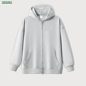 Sudadera con Capucha Personalizada para Hombre, Temporada de Invierno, con Cierre, Color Sólido, Técnica de Perlas, Corte Regular, Transpirable, 400g Poliéster/Algodón - Product Image 1