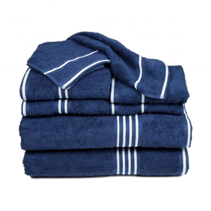 Serviette de golf bleu marine 100% coton 20x30 pouces 150 GSM tissé brodé à la main plat séchage rapide recyclable léger doux maison - Product Image 1