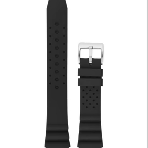 JD423 Unisex 20mm Black Silicone Soft Sport Band Waterproof Adjustable Breathable Lightweight Durable Stainless Steel Custom - Product Image 1