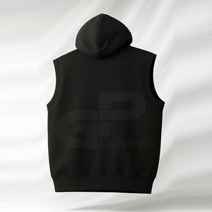 เสื้อฮู้ดแขนกุดสไตล์สตรีทแวร์สำหรับผู้ชาย แนวลำลอง ทรงเข้ารูป เหมาะสำหรับออกกำลังกายและสวมใส่ในชีวิตประจำวัน - Product Image 4