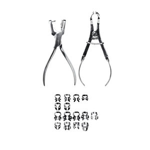 Juego de Pinzas de Goma para Dientes de Acero Inoxidable, Reutilizables, con Agarre Ergonómico, para Procedimientos de Endodoncia, Kit de Aislamiento Quirúrgico - Product Image 3