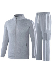 Survêtement Automne Hiver Homme Motif Solide Tendance 100% Coton Grande Taille Nouveau Design Prix de Gros - Product Image 5