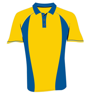 Combinaison de couleurs design uniforme vierge moins cher chemise jaune blanc rouge bleu marine et noire polos à bas taux 2025 - Product Image 6