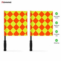 Drapeau d'arbitre de football rouge et blanc, personnalisé, robuste, résistant à la décoloration, avec poignée ergonomique, pour les matchs de l'école, du collège, de la ligue et des championnats