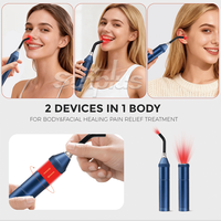 2025 Nieuwe Mini Rood Licht Therapie Pen Lampjes Vibrerende Led Rood Licht Therapie Lampje Knipperend Puls Apparaat voor Nek Neus Hand Oor