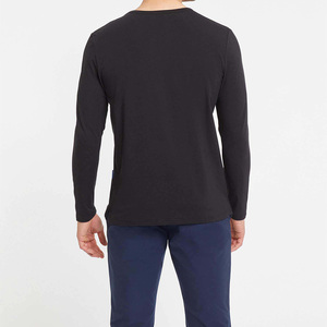 T-shirt à manches longues pour homme, col rond, en coton, logo personnalisé, t-shirt à manches longues pour homme, col rond - Product Image 6