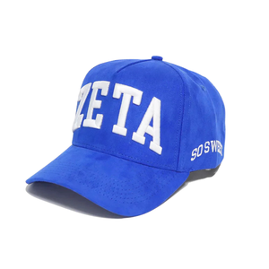 Gorro de Béisbol Zeta Royal Blue Sooo Sweet para Mujer, Gorra Plana Ajustable de Hermandad Griega, Bordado Premium - Product Image 4