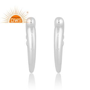 การออกแบบที่น่าตื่นตาตื่นใจเงินสเตอริงธรรมชาติสีขาวบุษราคัมต่างหูเครื่องประดับที่กำหนดเองสำหรับผู้หญิงของขวัญสำหรับผู้หญิงสำหรับเธอ - Product Image 2