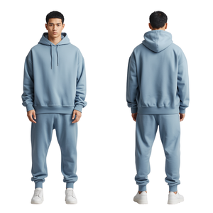 Nuevo Conjunto Deportivo de Algodón Grueso de Primera Calidad, Sudadera con Capucha y Pantalones Jogger, Ropa Personalizada con Etiqueta Privada - Product Image 1