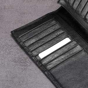 Portefeuille léger pour hommes de haute qualité en cuir véritable avec logo personnalisé long fabriqué à l'usine au prix de gros - Product Image 5