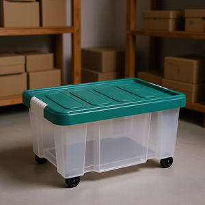 Tontarelli Caja de Almacenamiento de Plástico con Ruedas, 43 Litros, Verde, Modelo 8035636ACG - Product Image 3
