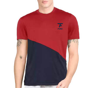 OEM personnalisé nouveau polyester technique t-shirts décontractés respirant couleur unie col rond vente en gros - Product Image 1