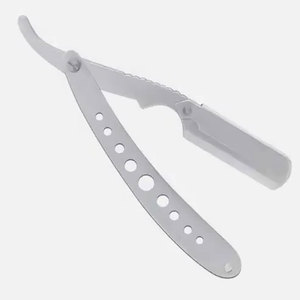 มีดโกนหนวดสำหรับร้านตัดผมมีดโกนหนวดใบเดียวทำจากสเตนเลสสำหรับร้านตัดผม - Product Image 2