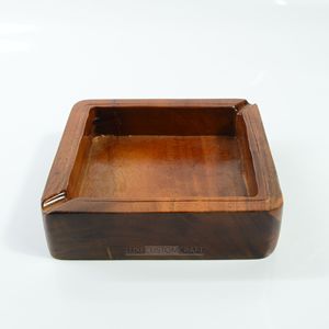 Cenicero de madera de diseñador de lujo moderno de primera calidad hecho a mano con incrustaciones de latón regalo de negocios de alta calidad grabado Natural personalizado - Product Image 2