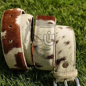 Ceinture en cuir de vachette de qualité supérieure avec boucle en alliage |   Mode Western Rustique, Imprimé Animal, Robuste, Écologique, Léger - Product Image 6