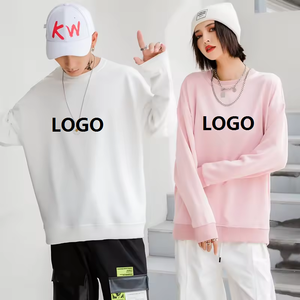 Bulk Wholesale Custom Graphic Oversized 100% Organic Cotton Unisex Men <b>Crewneck</b> Sweatshirt Sweat Shirt - Product Image 2