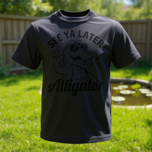 T-Shirt per Bambini con Coccodrillo 'See Ya Later Alligator' - Maglietta Promozionale Divertente per Ragazzi - Product Image 3