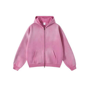 Felpa con cappuccio da uomo in cotone pesante all'ingrosso con stampa oversize con stampa personalizzata a sbuffo sbiadito con cappuccio di alta qualità - Product Image 5