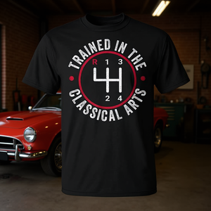 T-Shirt Promozionale con Stampa 'Classical Arts Trained 4 Speed Manual Transmission' - Product Image 3