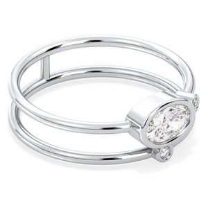 Anillos de compromiso de moissanita de plata de ley 925 exclusivos REYES para mujer, regalo nupcial de oro blanco de calidad Premium, joyería fina - Product Image 3