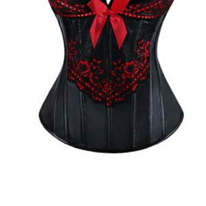 คอร์เซ็ทกระชับสัดส่วนหนังสำหรับผู้หญิงชุดรัดหน้าอกทำจากผ้าตกแต่งด้วยลูกไม้ - Product Image 6