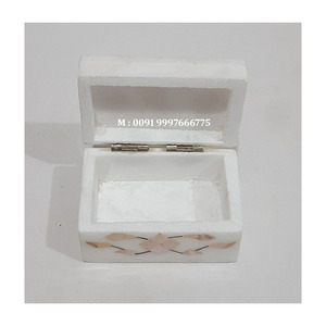 Boîtes à bijoux en marbre blanc avec finition fine et nacre durable pour la décoration et la revente au meilleur prix - Product Image 3