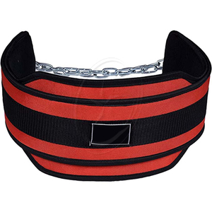 Ceinture de gymnastique en néoprène personnalisée en gros pour l'haltérophilie ceinture d'exercice à chaîne lourde avec accessoire d'entraînement en nylon latex pour hommes et femmes - Product Image 1
