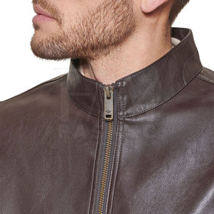 Veste en cuir de vache légère pour homme 2024, style streetwear, manches longues, col montant, imperméable, respirante, mode hiver haut de gamme - Product Image 6