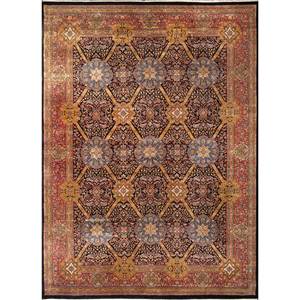 พรมขนสัตว์ถักมือแบบเปอร์เซีย ลายเหรียญสีเบจ-น้ำตาล รูปทรงสี่เหลี่ยมผืนผ้า สำหรับห้องโถง ขนาด 9x12 ฟุต พรมห้องนั่งเล่น หนา 10 มม. รุ่น Pae-5429 - Product Image 1