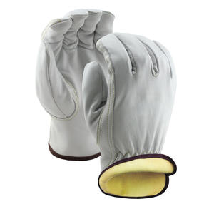 Gants de conduite en peau de chèvre avec doublure résistante aux coupures Grands gants de jardinage durables de protection des mains de sécurité industrielle robustes - Product Image 1
