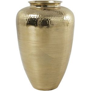 Pot de fleurs en métal de style Art déco, finition plaquée or, fait main, résistant à la rouille, vases en aluminium écologiques pour table de chambre - Product Image 6