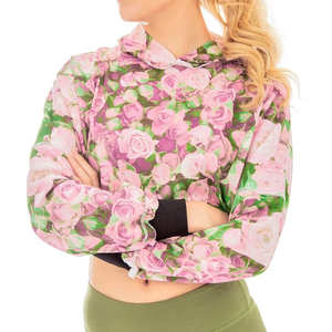 Sudadera con Capucha Corta de Alta Calidad para Mujer |   Sudadera Corta Informal con Estampado para Adultos |   Sudadera Corta de Moda Invernal para Mujer - Product Image 1